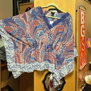 Purple Bohemian loose blouse.