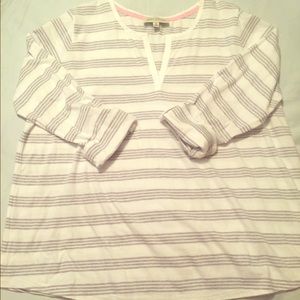 Three Quarter Length Striped Tee