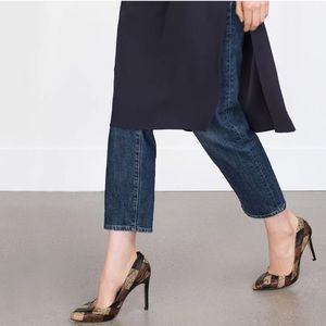 Zara Patchwork Heels, Size 6.5