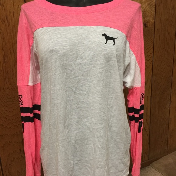 Vs pink open back shirt Sz medium