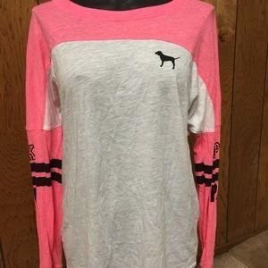 Vs pink open back shirt Sz medium