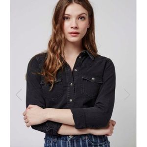 Top shop Moto Denim Shirt