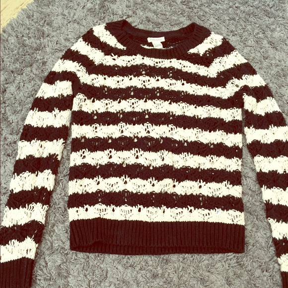 Black and white striped sweater