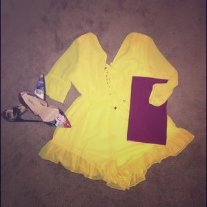 Yellow Sunny brunch Romper.