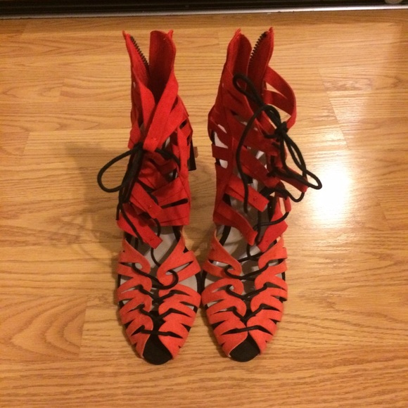 New Zara lace up heels 6.5 37