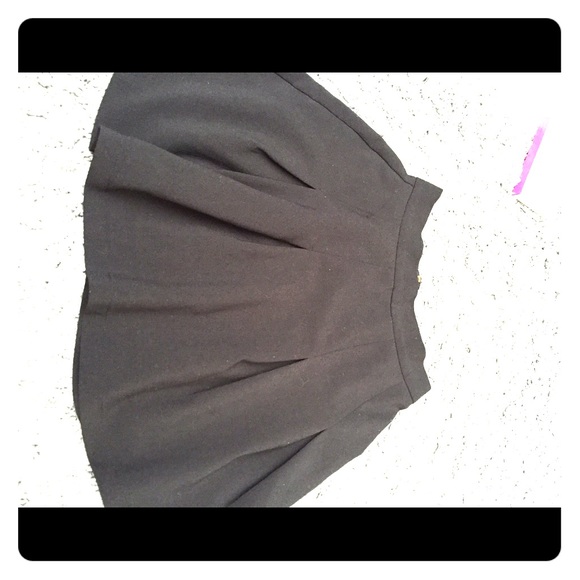 Black pleated skater skirt