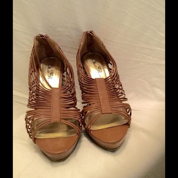 Strappy platform heels