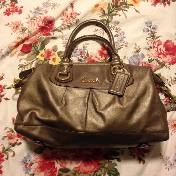 Metallic Bronze Coach Bag