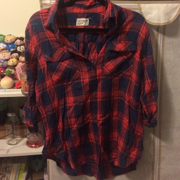 cotton on red shirt