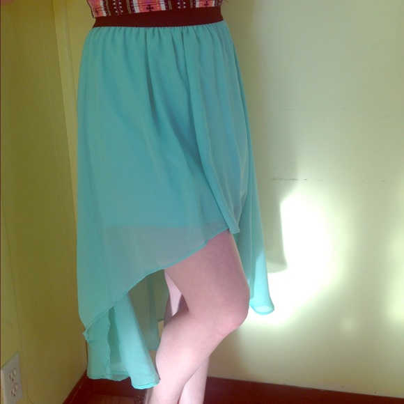 High low sheer skirt