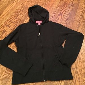 Juicy Couture black cashmere zip hoodie