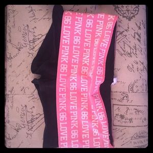 PINK workout shorts.