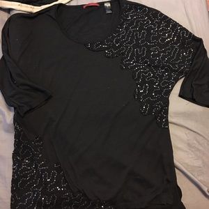 BKE Boutique sequin shirt