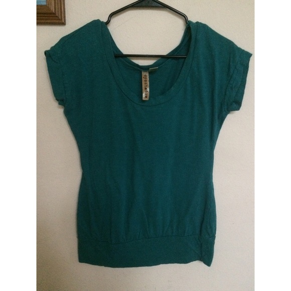 Teal scoop neck shirt