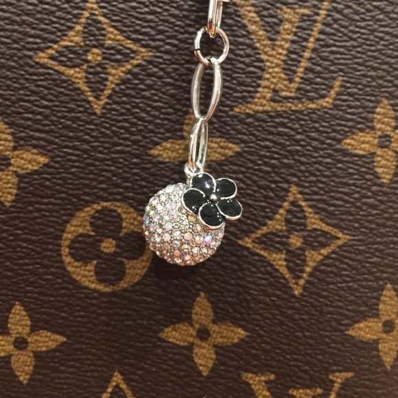 NEW Disco Flower Bag Charm Keychain