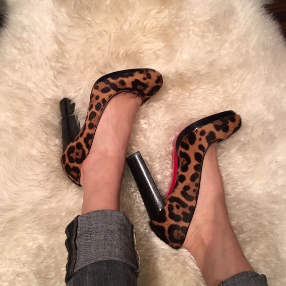 Christian Louboutin leopard shoes