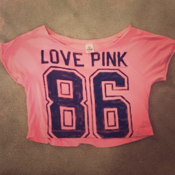 Love pink half top