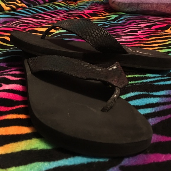 Yellow box flip flops