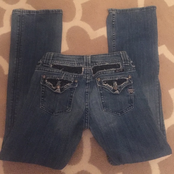 30 x 32 miss me jeans black rhinestone nice