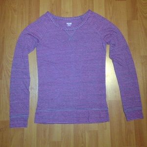 Mossimo pink and grey striped shirt
