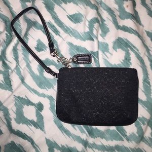 Coach black wristlet