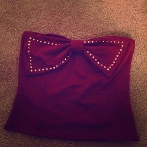 Charlotte Russe strapless crop top
