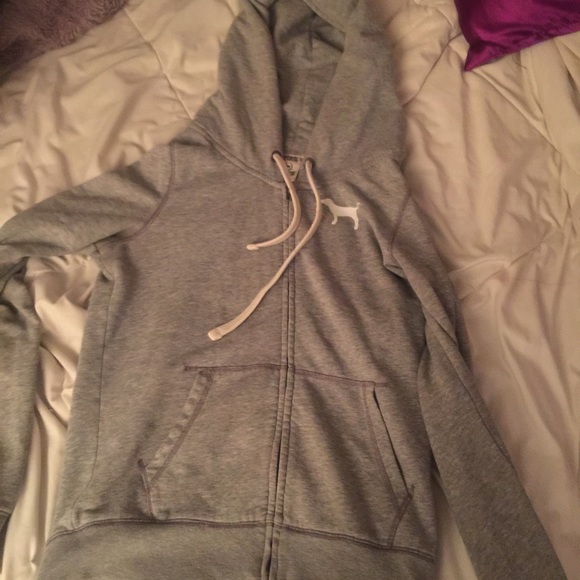 Pink Victoria secret pink grey jacket zip up