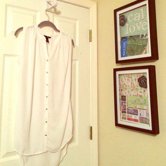 H&M White Sleeveless Tunic