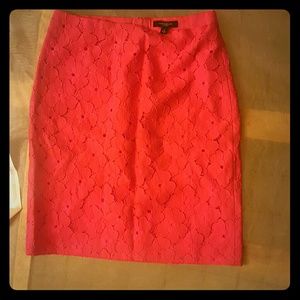 Orange lace Ann Taylor skirt