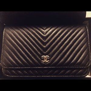 Chanel Chevron WOC (gold hardware - 2015)