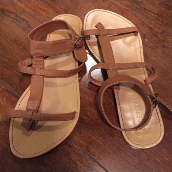Forever 21 tan gladiator sandals