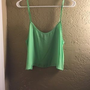 Topshop lime green tank top