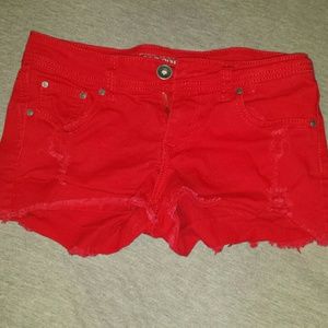Red shorts.