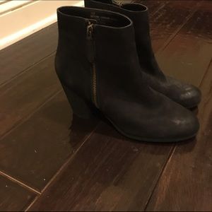 Black suede booties