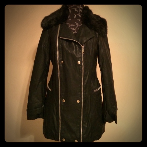 Forever 21 faux leather coat - Picture 1 of 4