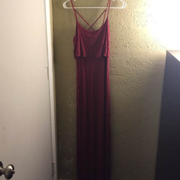 Burgundy maxi dress