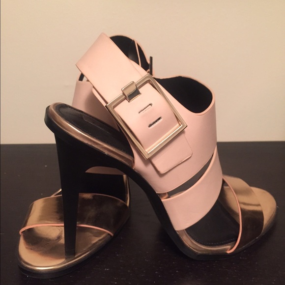 Zara metallic heels