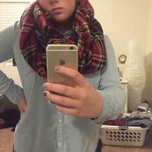 Plaid comfy scarf