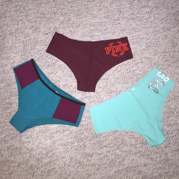 3 Victoria's Secret pink Small CHEEKSTER panties