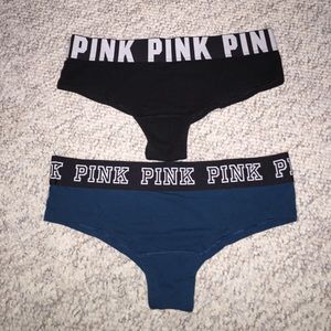 2 Victoria's Secret pink Small CHEEKSTER panties