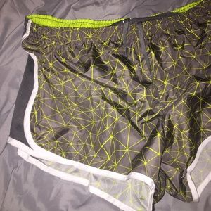 Grey and Green Athletic Shorts