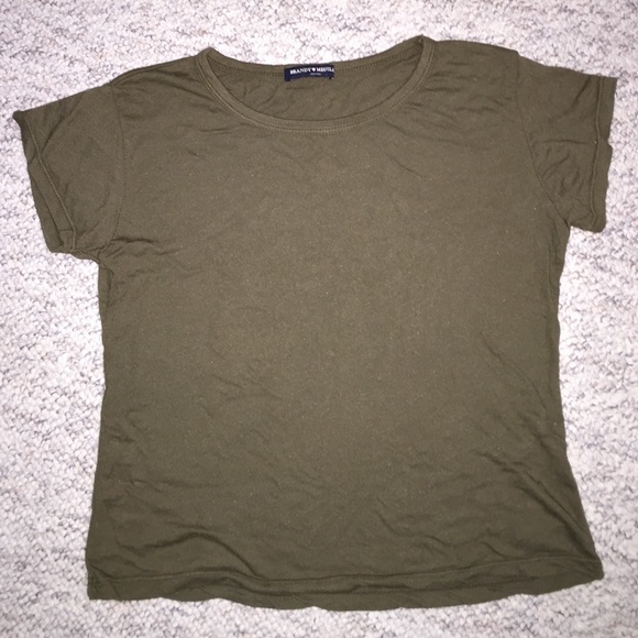 Never worn! Brandy Melville dark green crop top