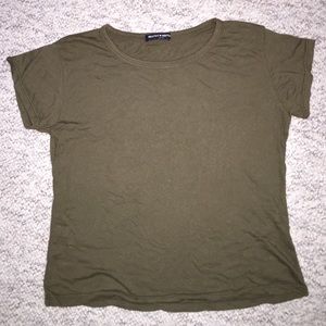 Never worn! Brandy Melville dark green crop top