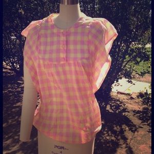Fornarina pastel pink/yellow blouse