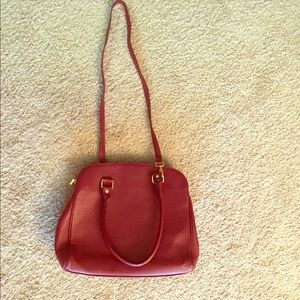 Red leather bag