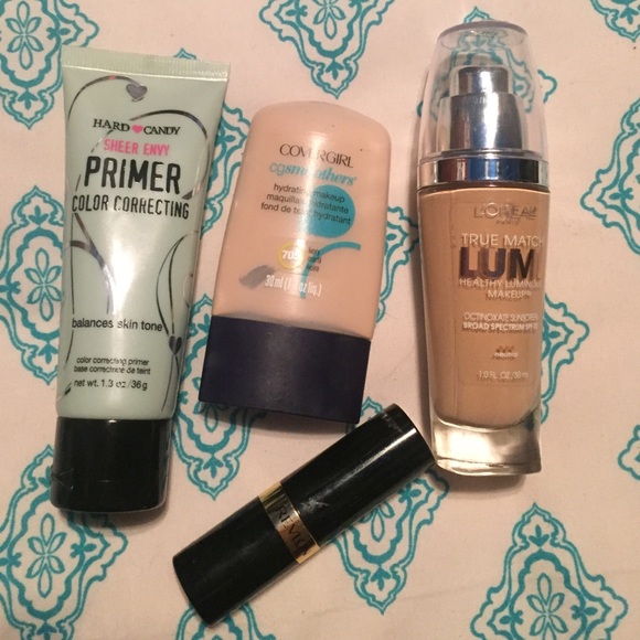 Red spot vanisher lipstick and 2 foundation