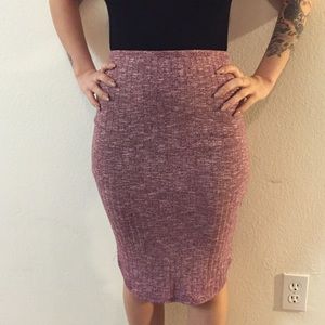 LA HEARTS pinned maroon fitted skirt