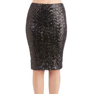 Size small ModCloth black sequined pencil skirt