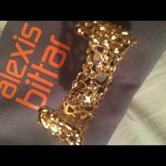 💐EPOC ALEXIS BITTAR SMOKEY QUARTZ ENCRUSTED CUFF - Picture 3 of 3