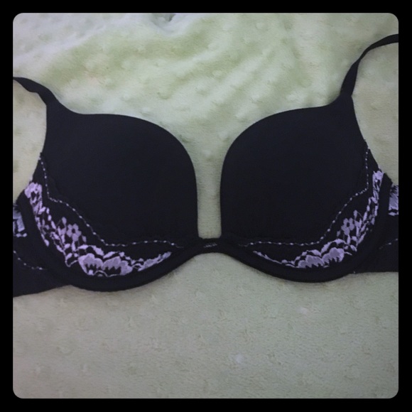 Black Victoria Secret with while lace accents